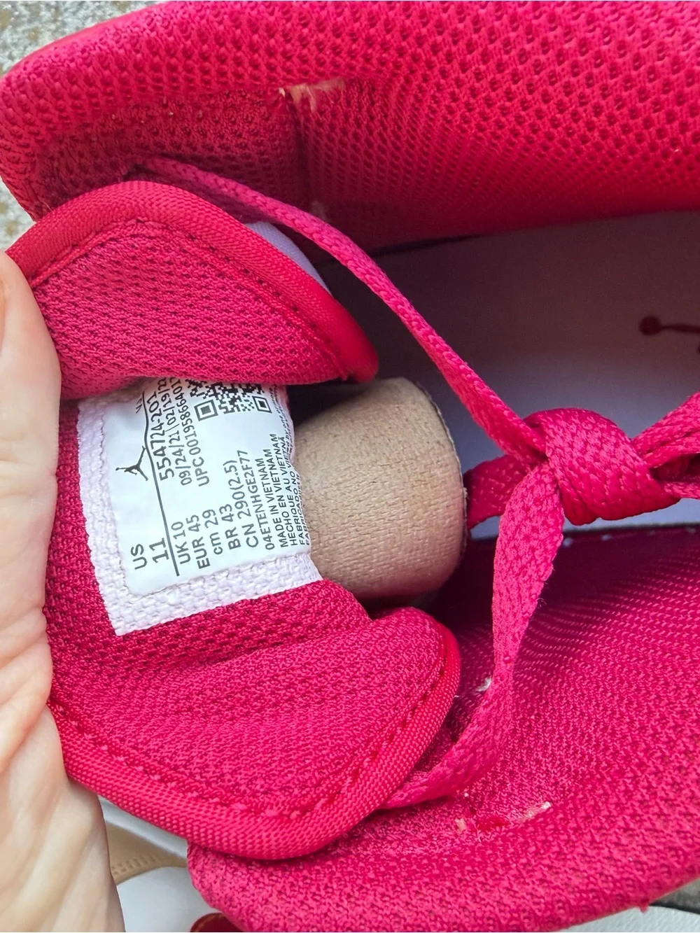 Jordan Women’s Mid-Top Sneakers in Peach, White & Burgundy